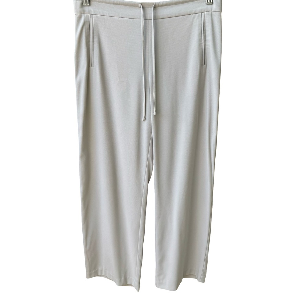 BCBG Max Azria Y2K‎ Minimalist Coastal Beachy Wide Leg Crop Drawstring Pants 6